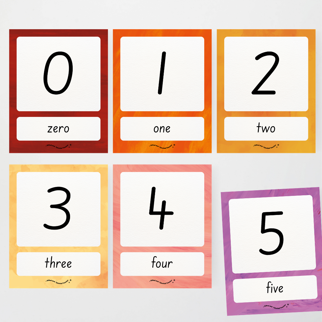 Number Posters Numerical Form and Word Form - Insect Life Classroom Decor - Teacher Resources & Classroom Decor