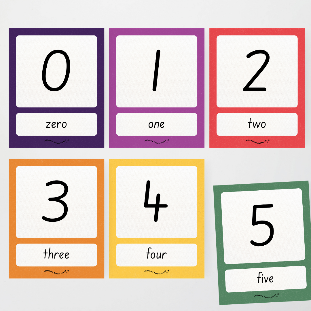 Number Posters Numerical Form and Word Form - Watch this Space Classroom Decor - Teacher Resources & Classroom Decor