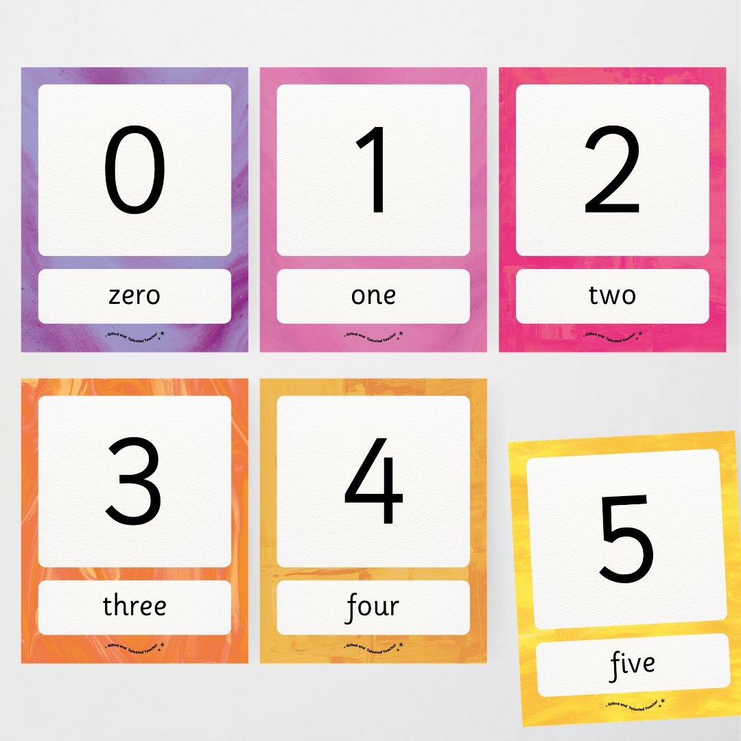 Number Posters Numerical Form and Word Form - Australian Fauna and Flora Classroom Decor - Teacher Resources & Classroom Decor