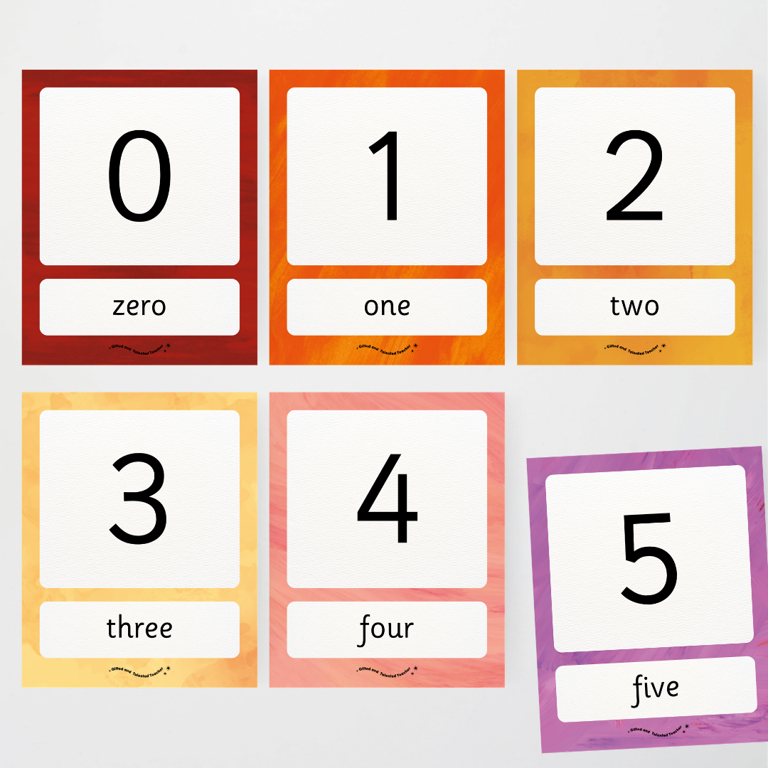 Number Posters Numerical Form and Word Form - Insect Life Classroom Decor - Teacher Resources & Classroom Decor