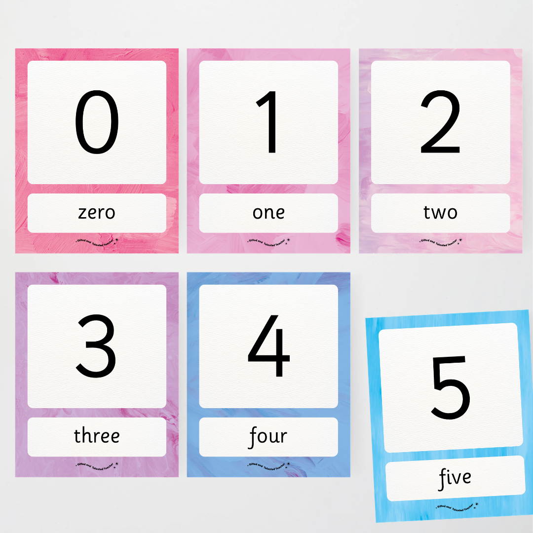 Number Posters Numerical Form and Word Form - Sea Life Classroom Decor - Teacher Resources & Classroom Decor