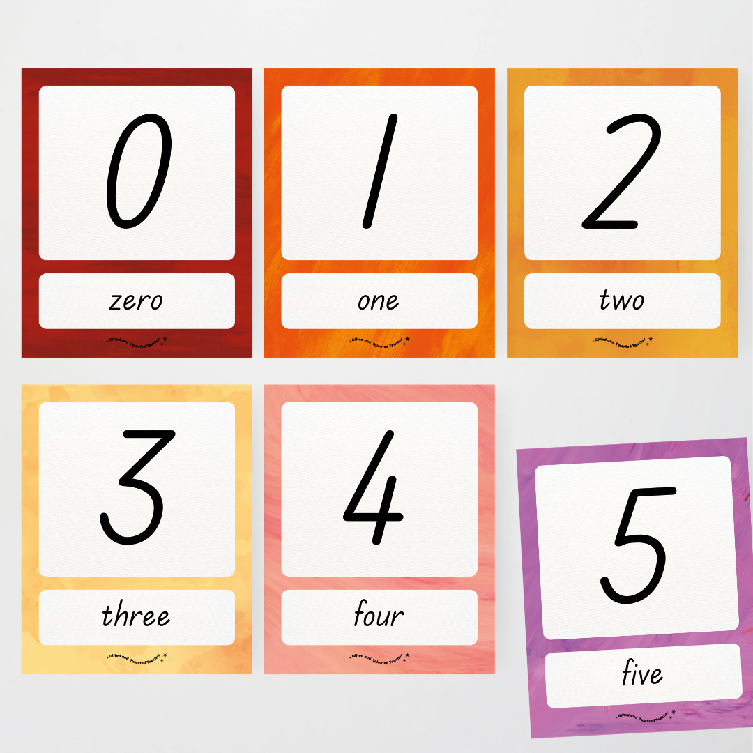 Number Posters Numerical Form and Word Form - Insect Life Classroom Decor - Teacher Resources & Classroom Decor