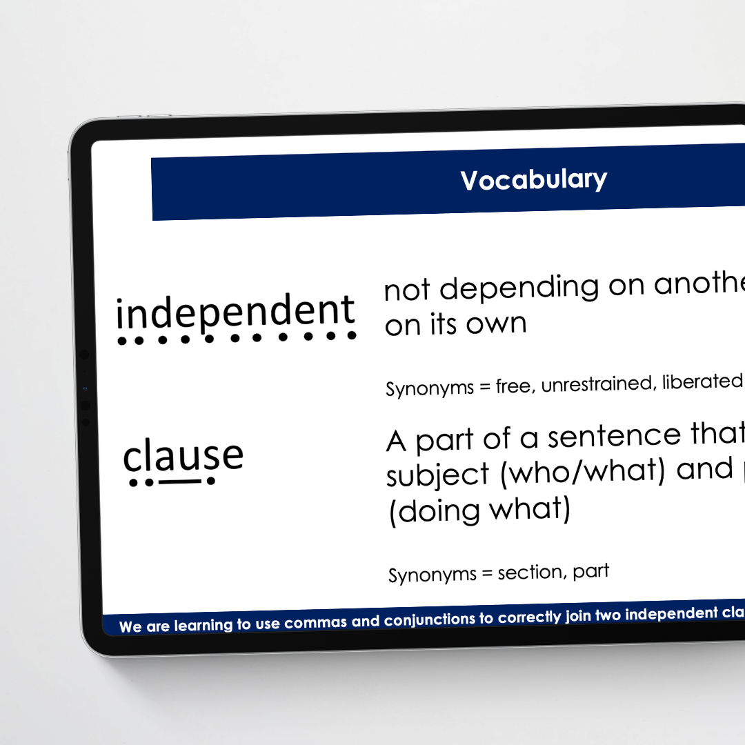 Year 6 Bundle: Commas in Compound Sentences - Lesson Plan, Slides and Activities - Teacher Resources & Classroom Decor