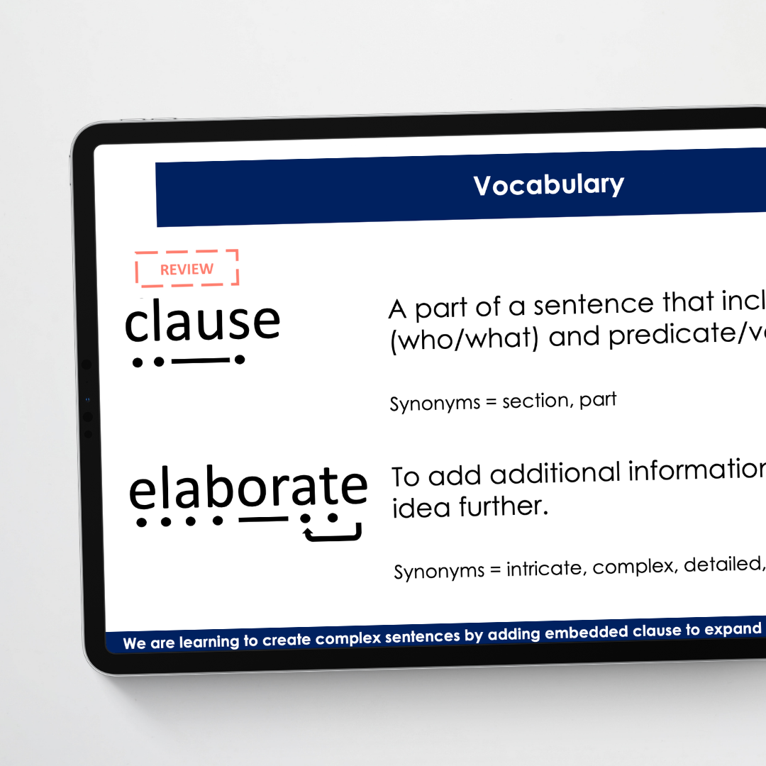 Year 6 Bundle: Embedded Clauses - Lesson Plan, Slides and Activities - Teacher Resources & Classroom Decor