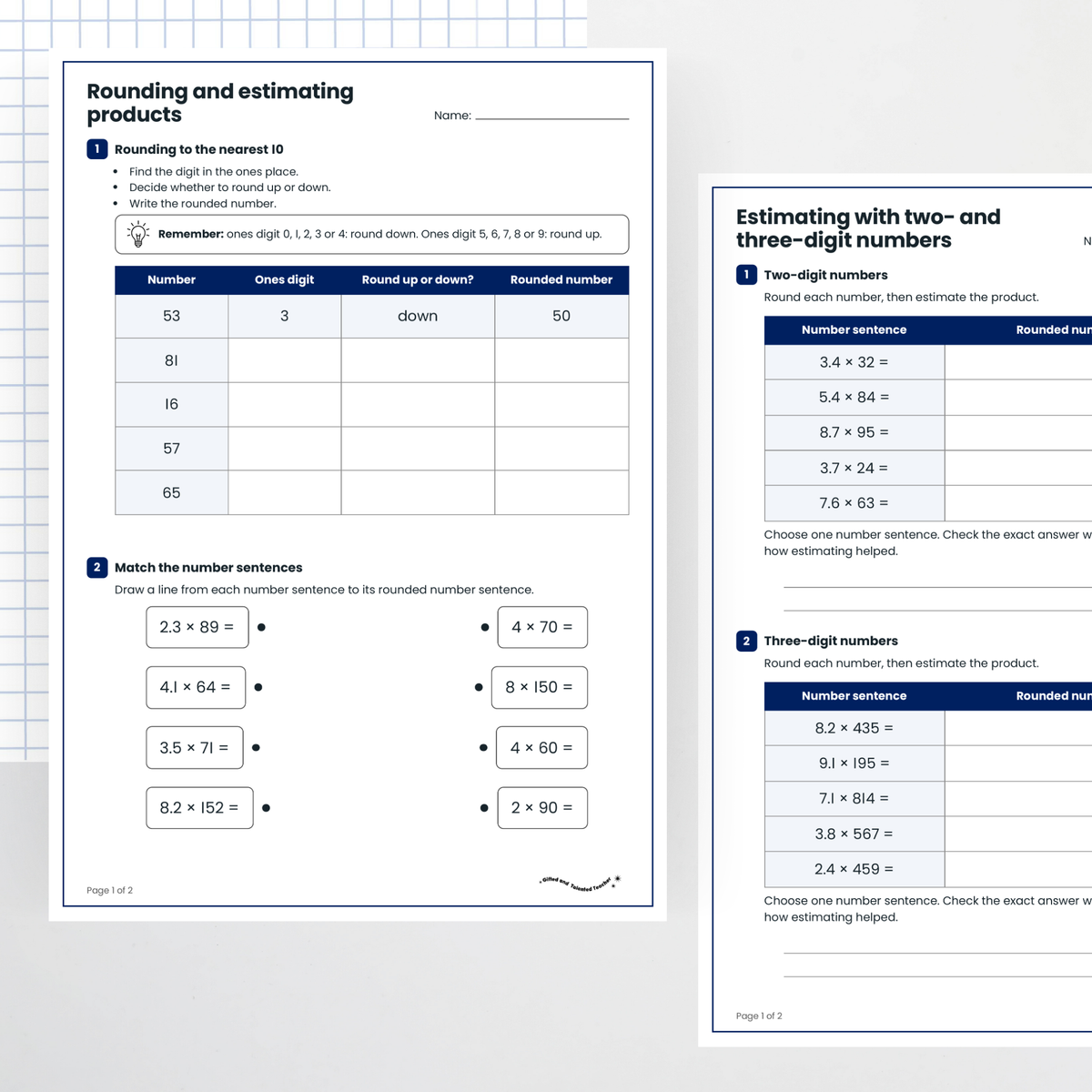 Student activities: question pages – Estimating Decimal Multiplication