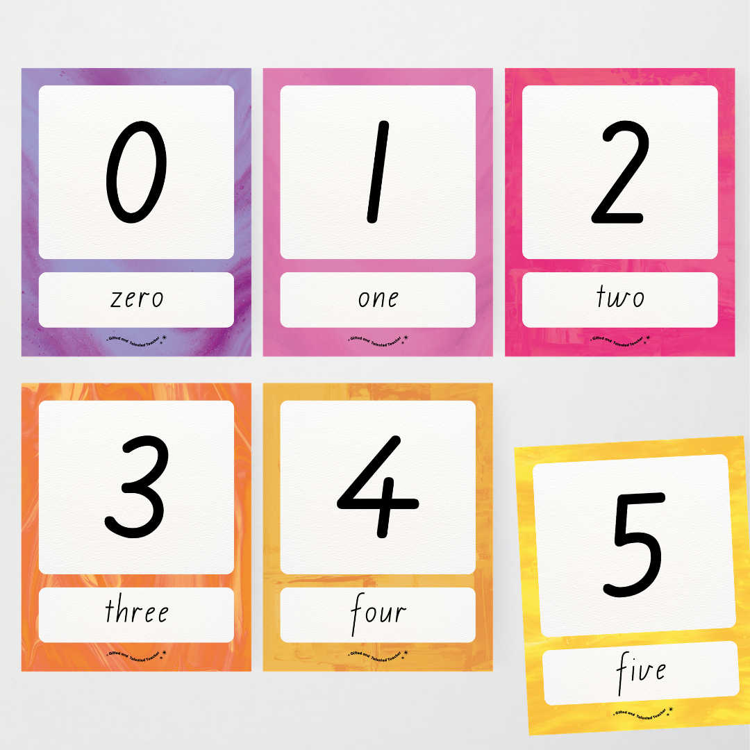 Number Posters Numerical Form and Word Form - Australian Fauna and Flora Classroom Decor - Teacher Resources & Classroom Decor