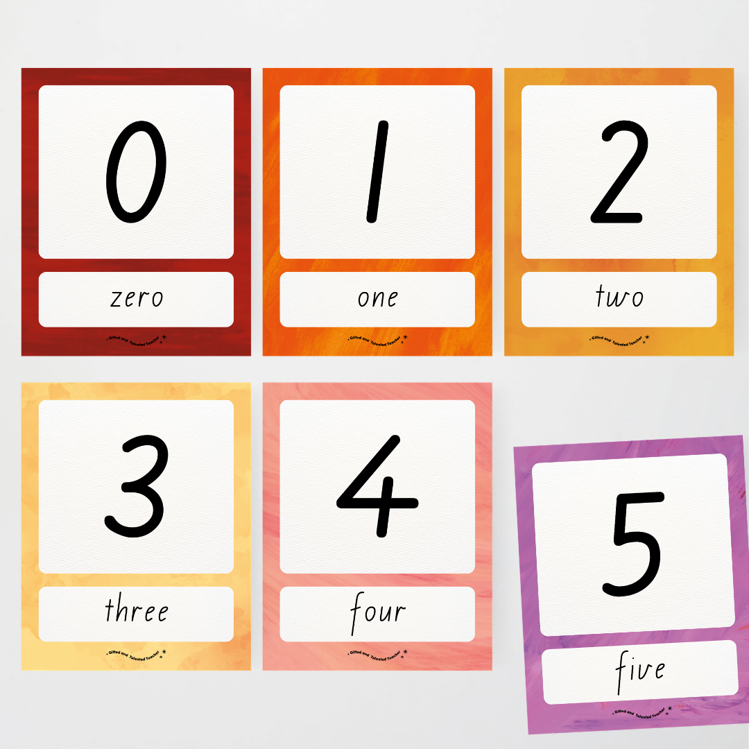 Number Posters Numerical Form and Word Form - Insect Life Classroom Decor - Teacher Resources & Classroom Decor