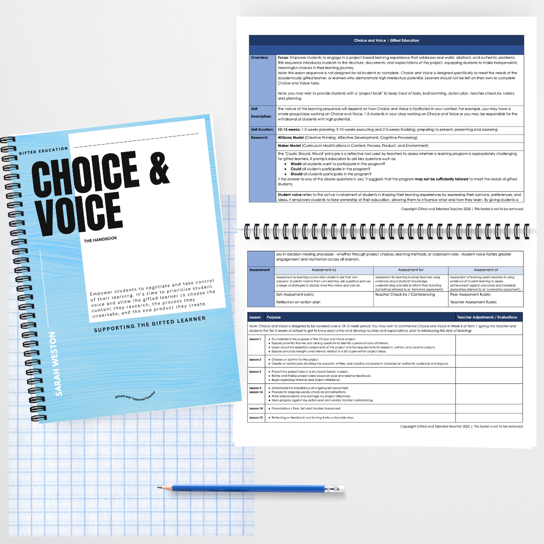 Choice and Voice: The Bundle - Gifted Education Resources