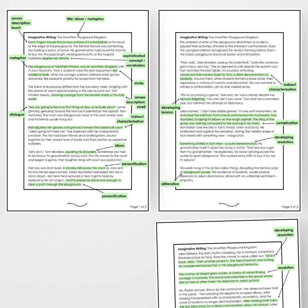Year 3 and Year 4 - Imaginative Text: Level Up, Bump it Up, WAGOLL Wall Display and Activity