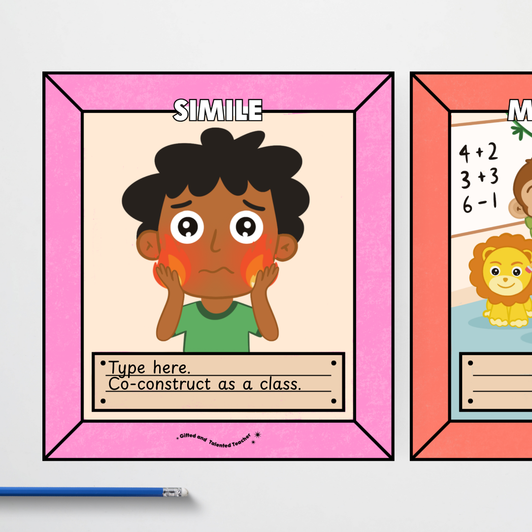 Figurative Language Posters and Classroom Activities: Let's picture it! Bundle and Teacher Resource - Teacher Resources & Classroom Decor