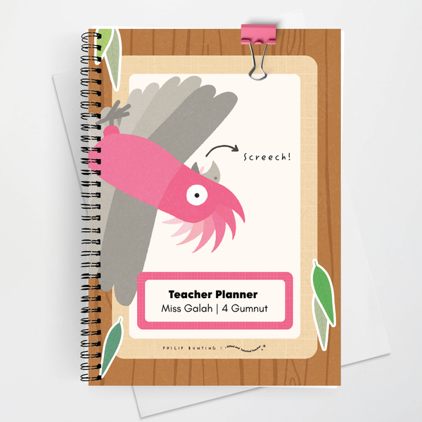 x Philip Bunting 2027 Weekly Teacher Planner: Galah - Back to School Classroom Decor - Teacher Resources & Classroom Decor