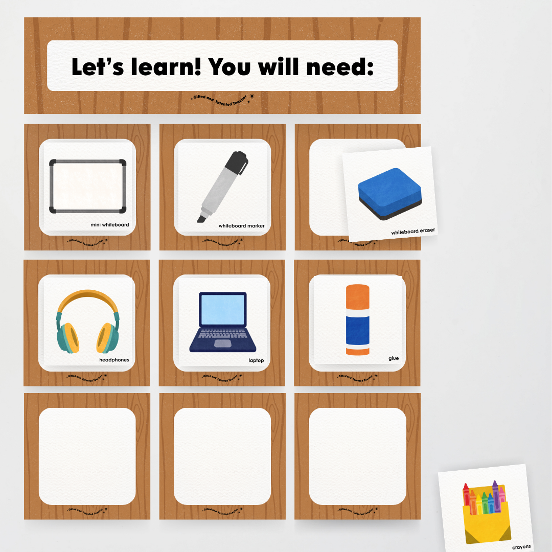 Supplies You Will Need Classroom Display - Back To School Classroom Decor - Teacher Resources & Classroom Decor