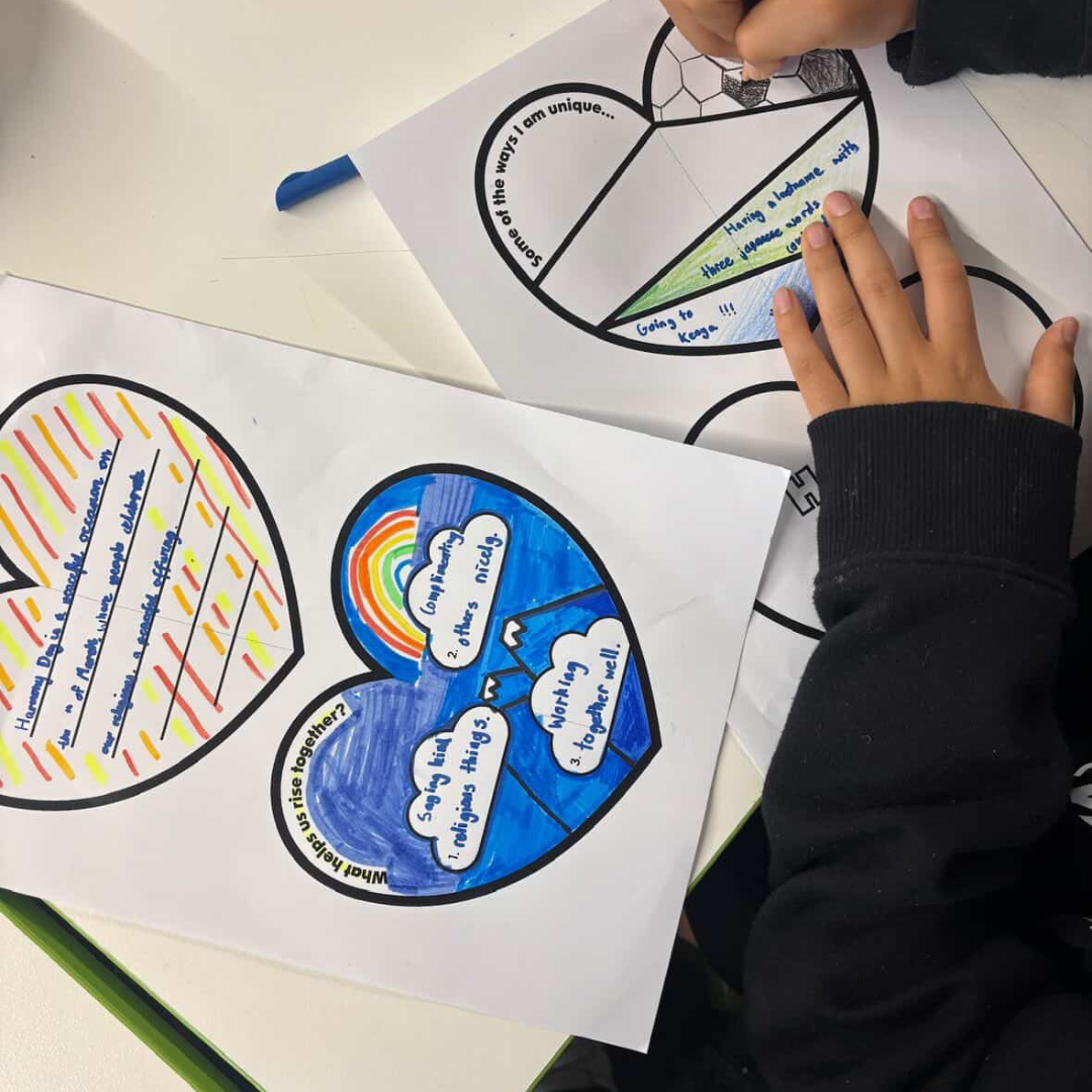 Harmony Day and Harmony Week: Let's Rise Together Heart Hot Air Balloon 3D Craft Activity - Teacher Resources & Classroom Decor