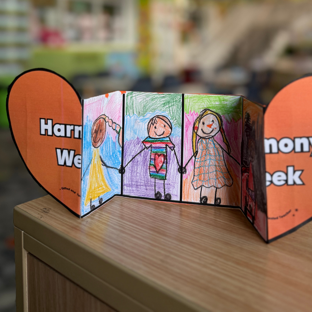 Harmony Day and Harmony Week: Editable Concertina Heart Craft Activity - Teacher Resources & Classroom Decor