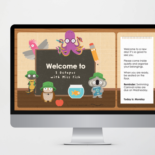 Philip Bunting: Daily Digital Slides - Back to School Classroom Decor - Teacher Resources & Classroom Decor