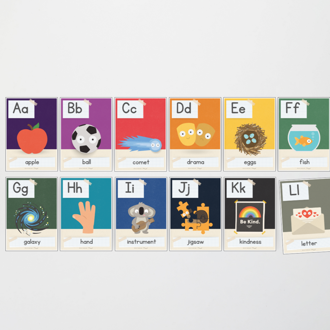 Philip Bunting: Alphabet Posters (Lower Grades) - Watch this Space Classroom Decor