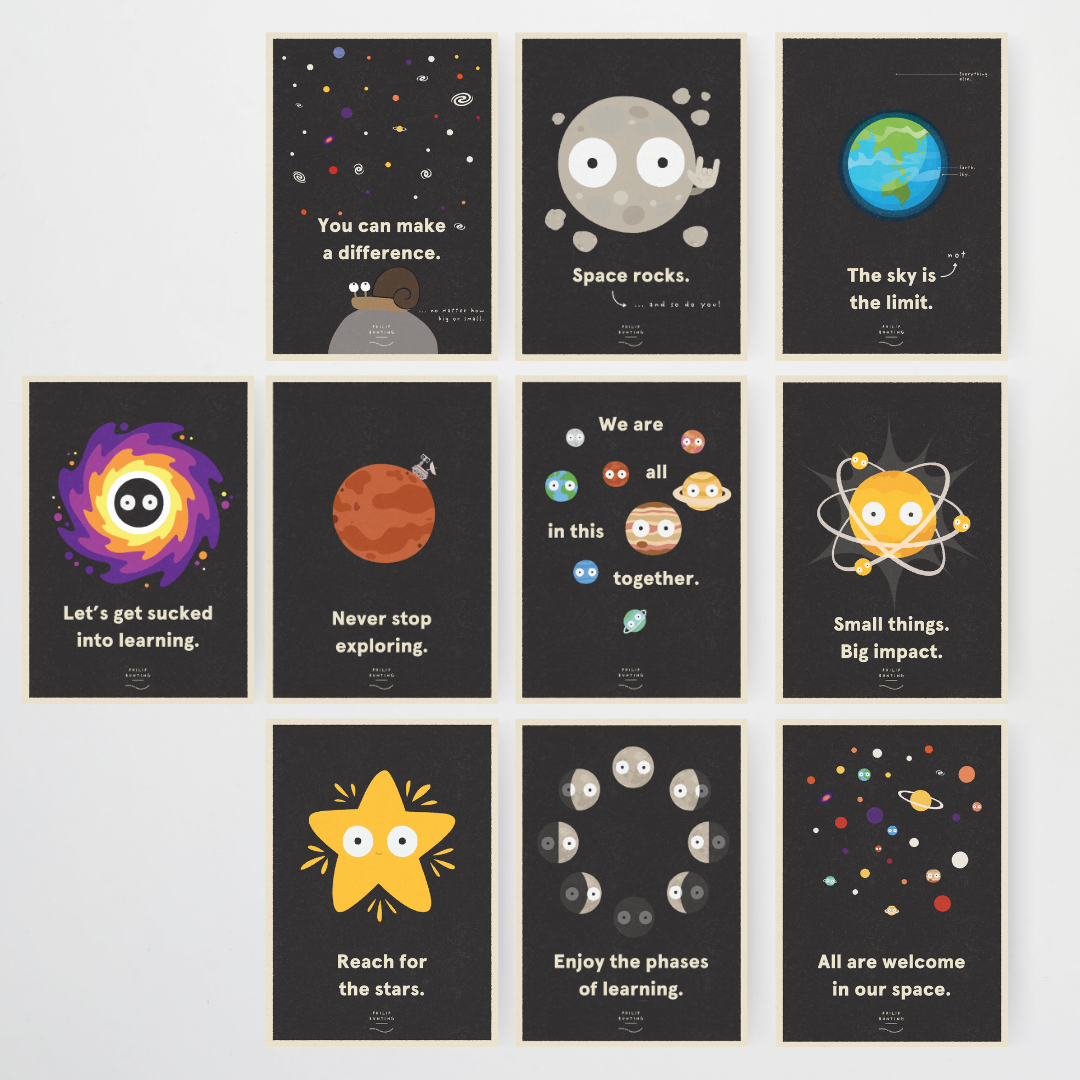 Philip Bunting: Motivational Quote Posters - Watch this Space Classroom Decor