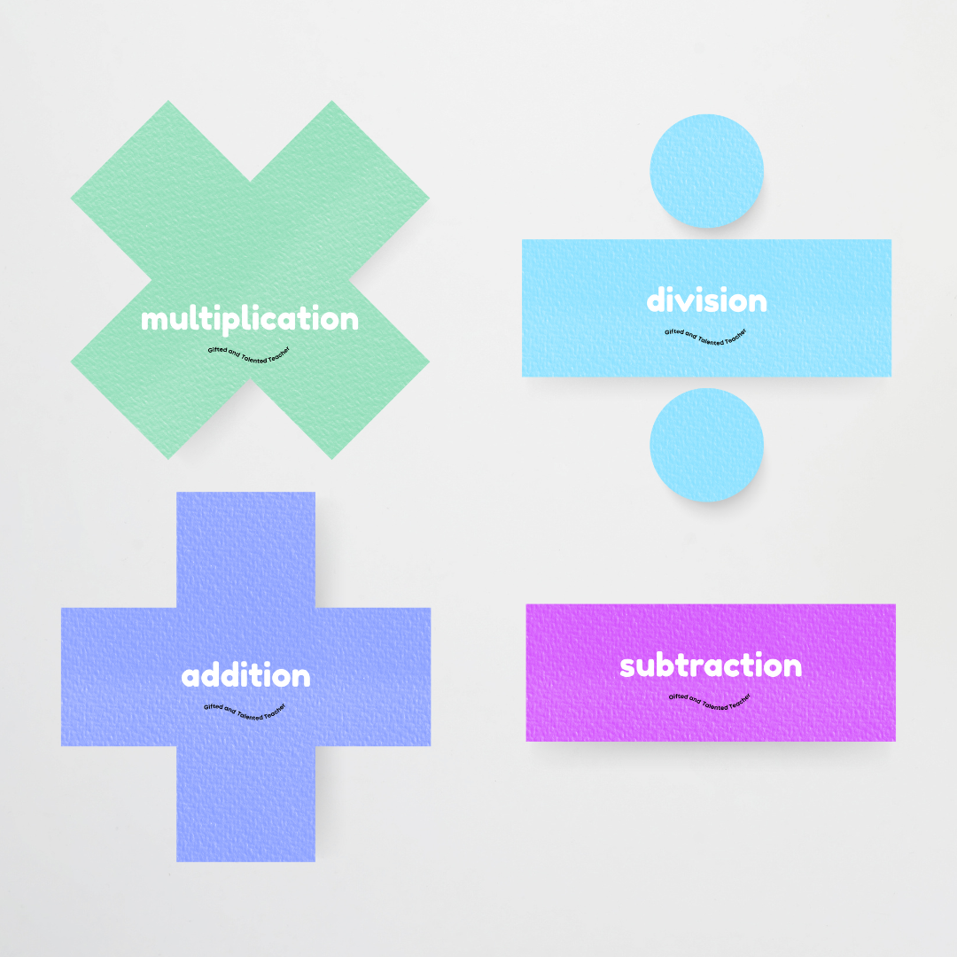 Maths Symbols - Mathematics Posters: Radiant Rainbow Classroom Decor - Teacher Resources & Classroom Decor