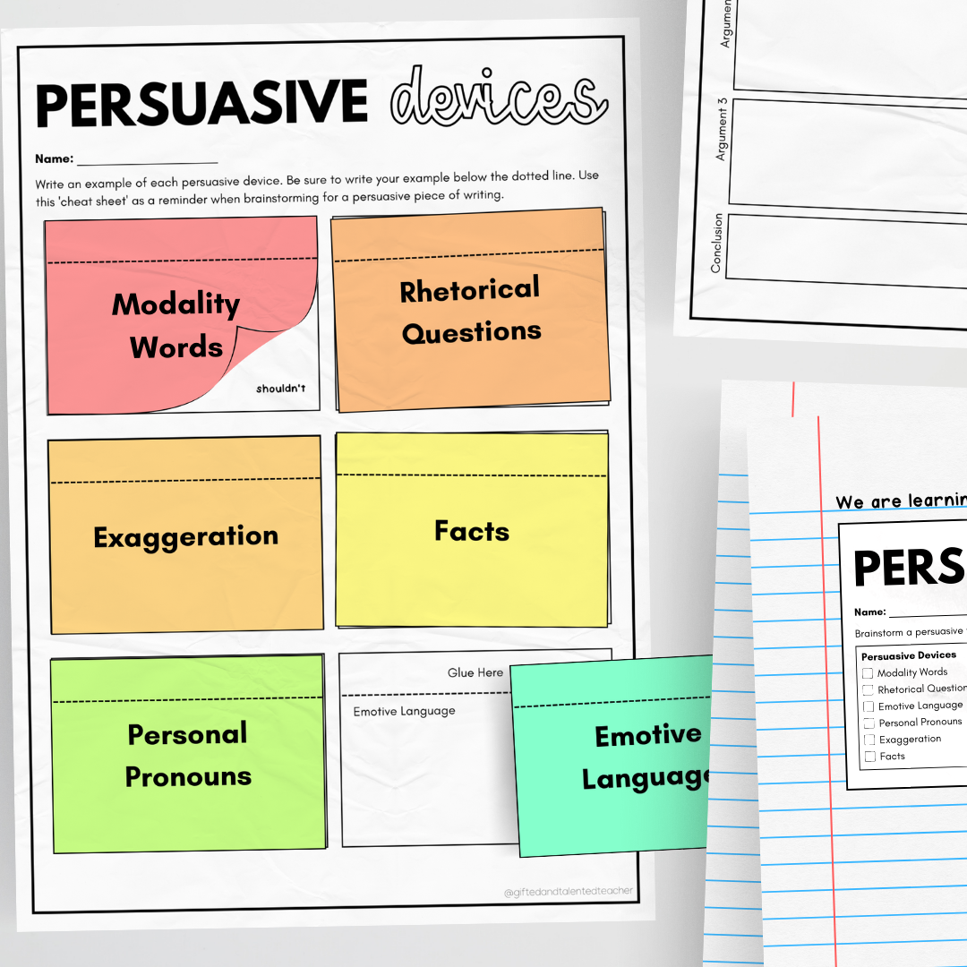 Persuasive Writing Pack - Gifted and Talented Teacher