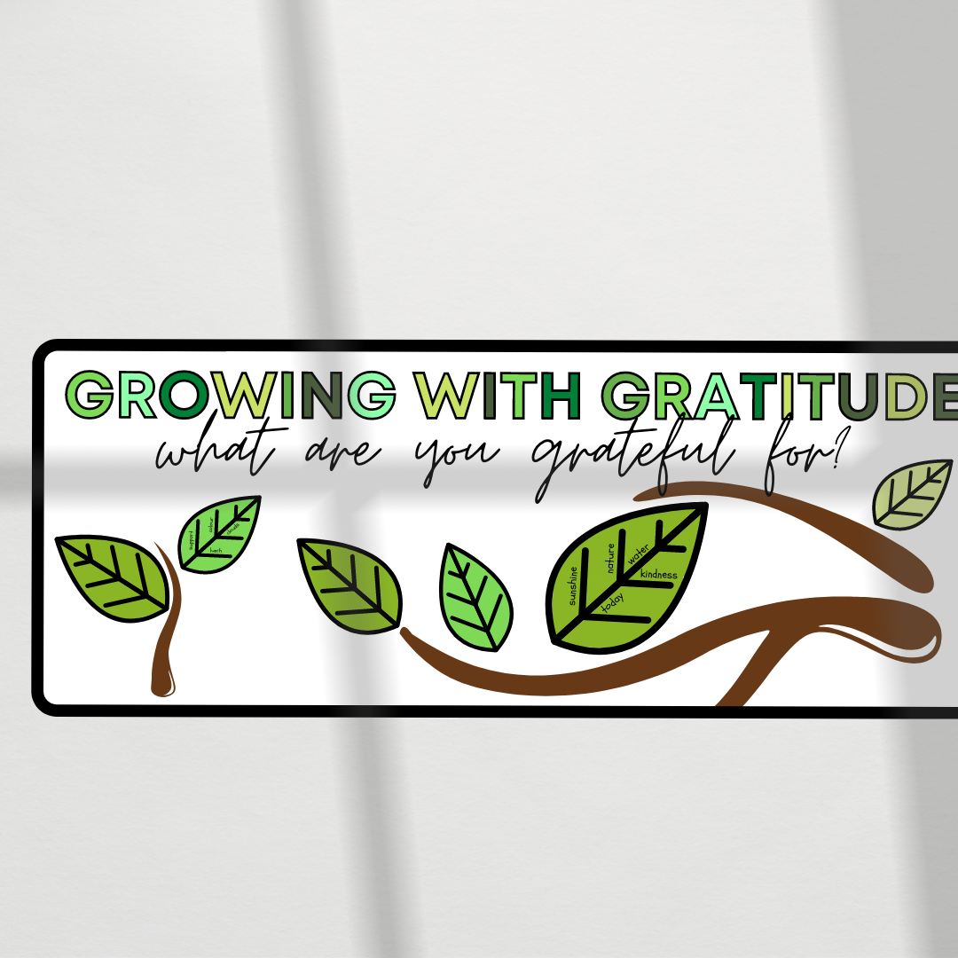 Growing with Gratitude - Wall Display and Activity - Gifted and Talented Teacher