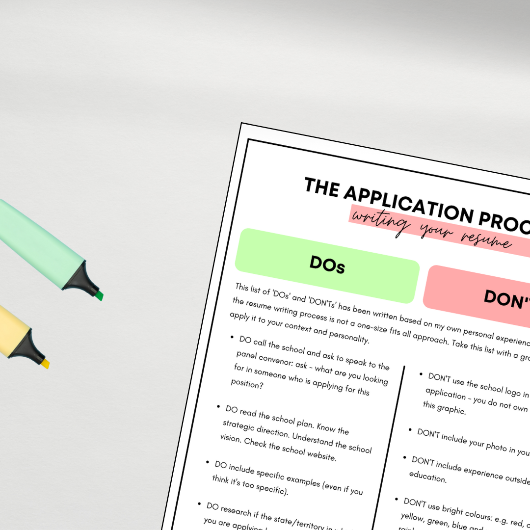 The Application Process: Resume and CV - Getting Started - Gifted and Talented Teacher