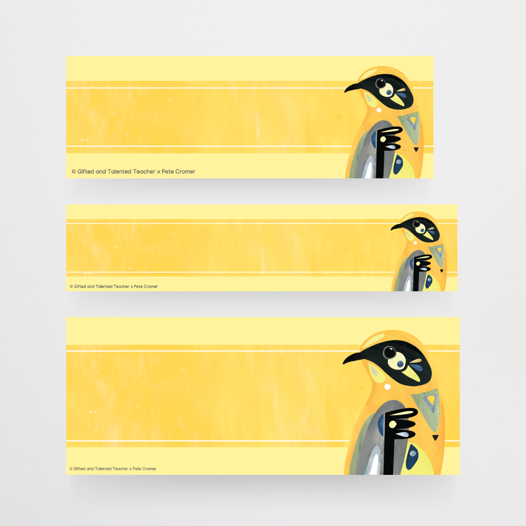 Pete Cromer Resizable Labels Australian Fauna & Flora Classroom Decor