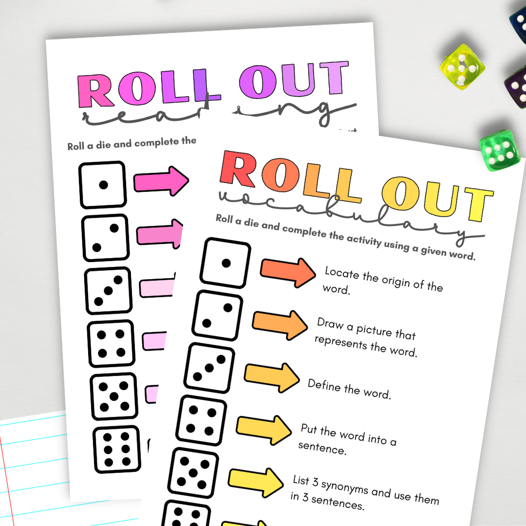 Roll and Write - Literacy Activity - Gifted and Talented Teacher