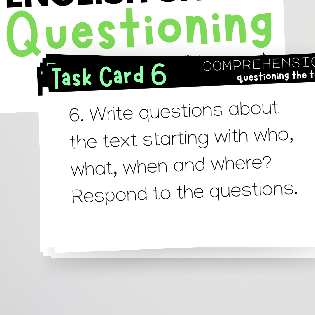Questioning [Comprehension] - Super Six Strategy
