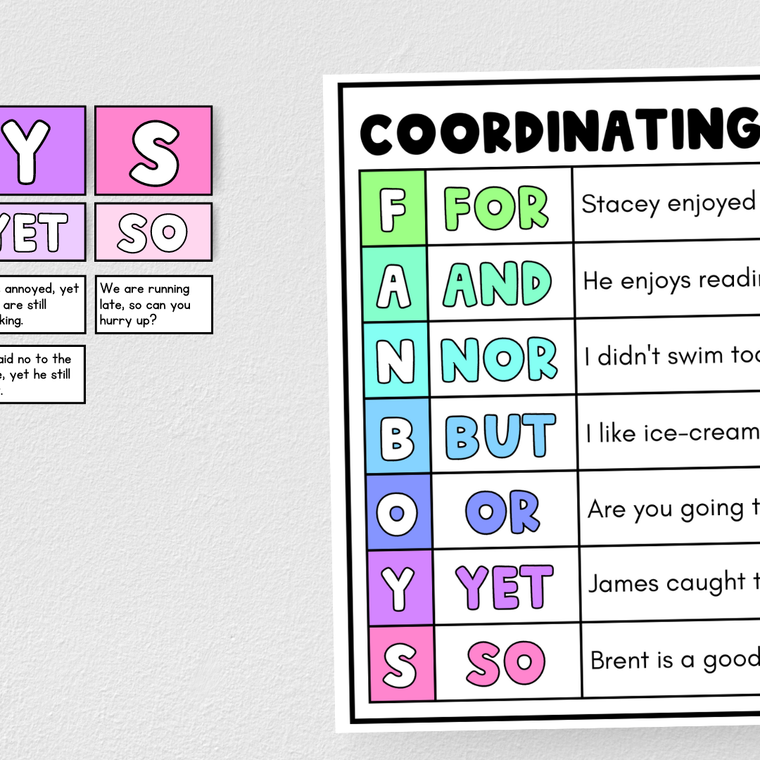 Coordinating Conjunctions (FANBOYS) - Free stories online. Create books  for kids