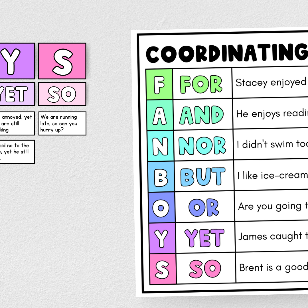 Coordinating and Subordinating Conjunctions KS2 – Model Sentences