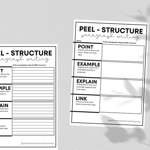 Persuasive Paragraph Structure: PEEL | TEEL | OREO