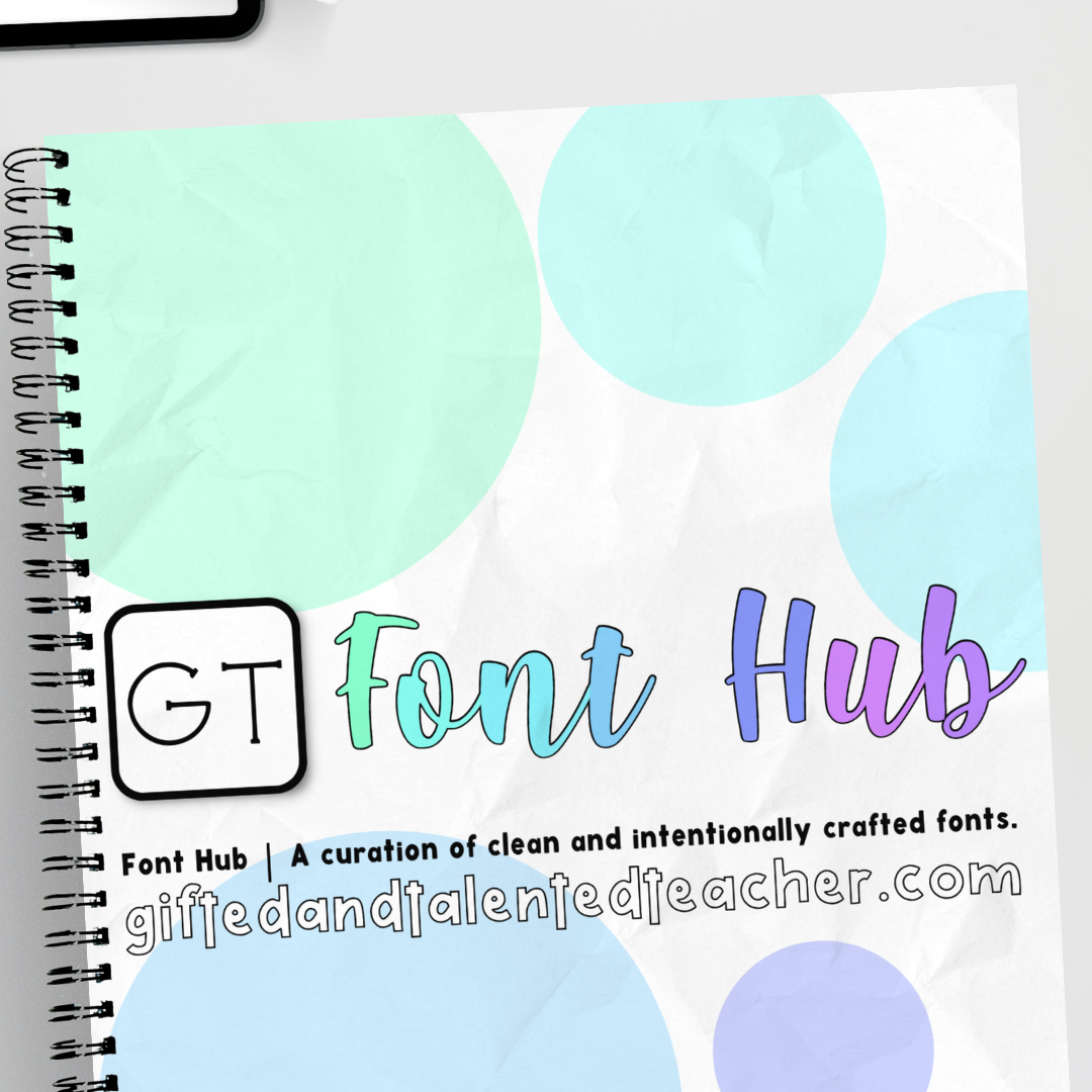 Growing Bundle: GT Fonts - Gifted and Talented Teacher