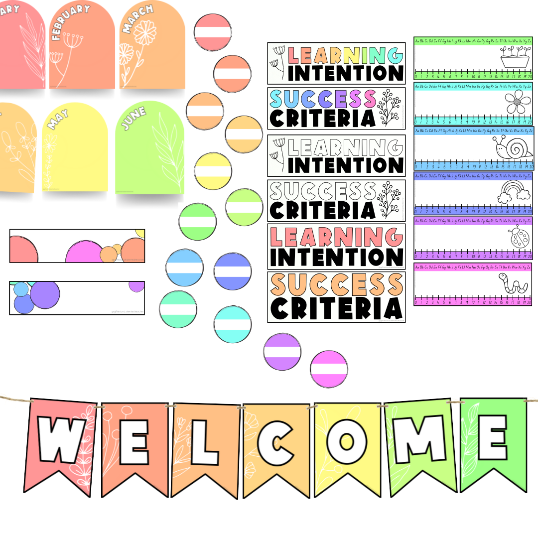 Bright Bubbles Décor Bundle - Gifted and Talented Teacher