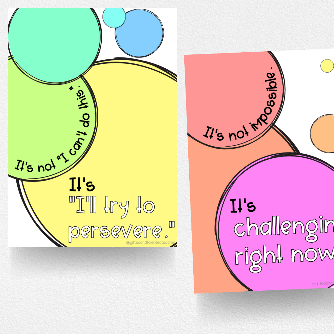 Growth Mindset Posters - Gifted and Talented Teacher