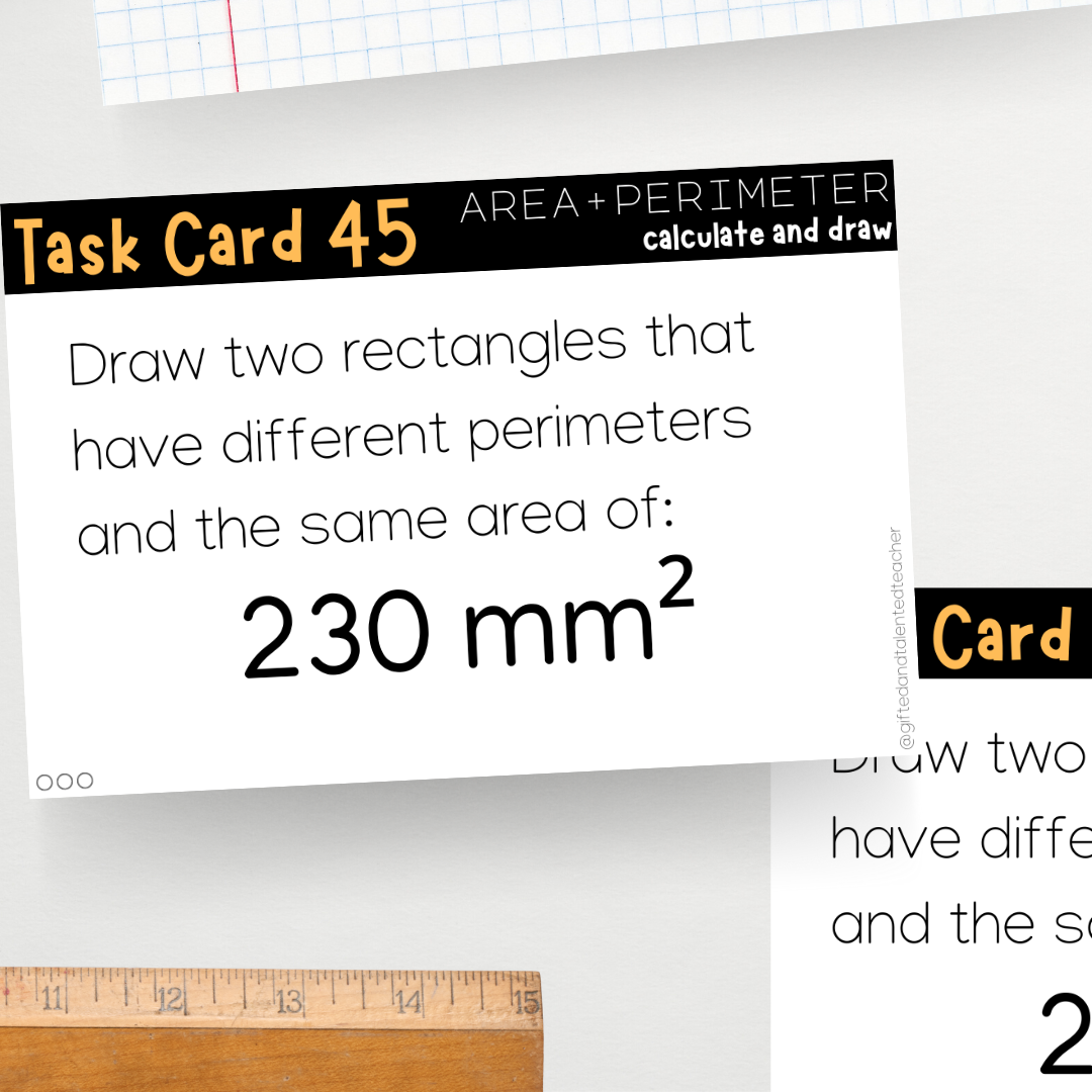 Calculate and Draw: Area and Perimeter