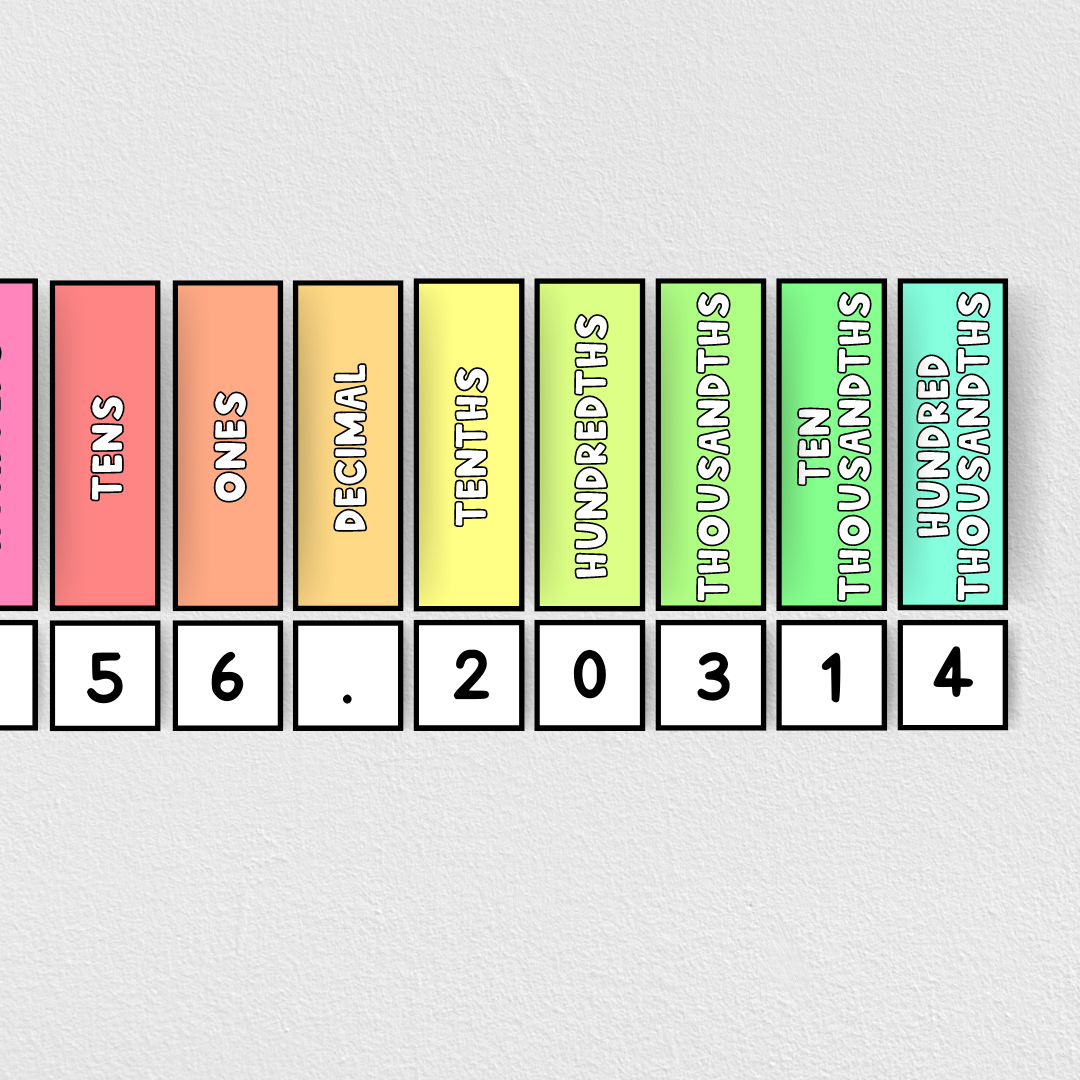 Place Value: Card Display - Bright Bubbles