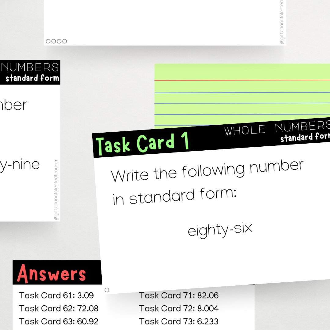 Standard Form: Whole Number