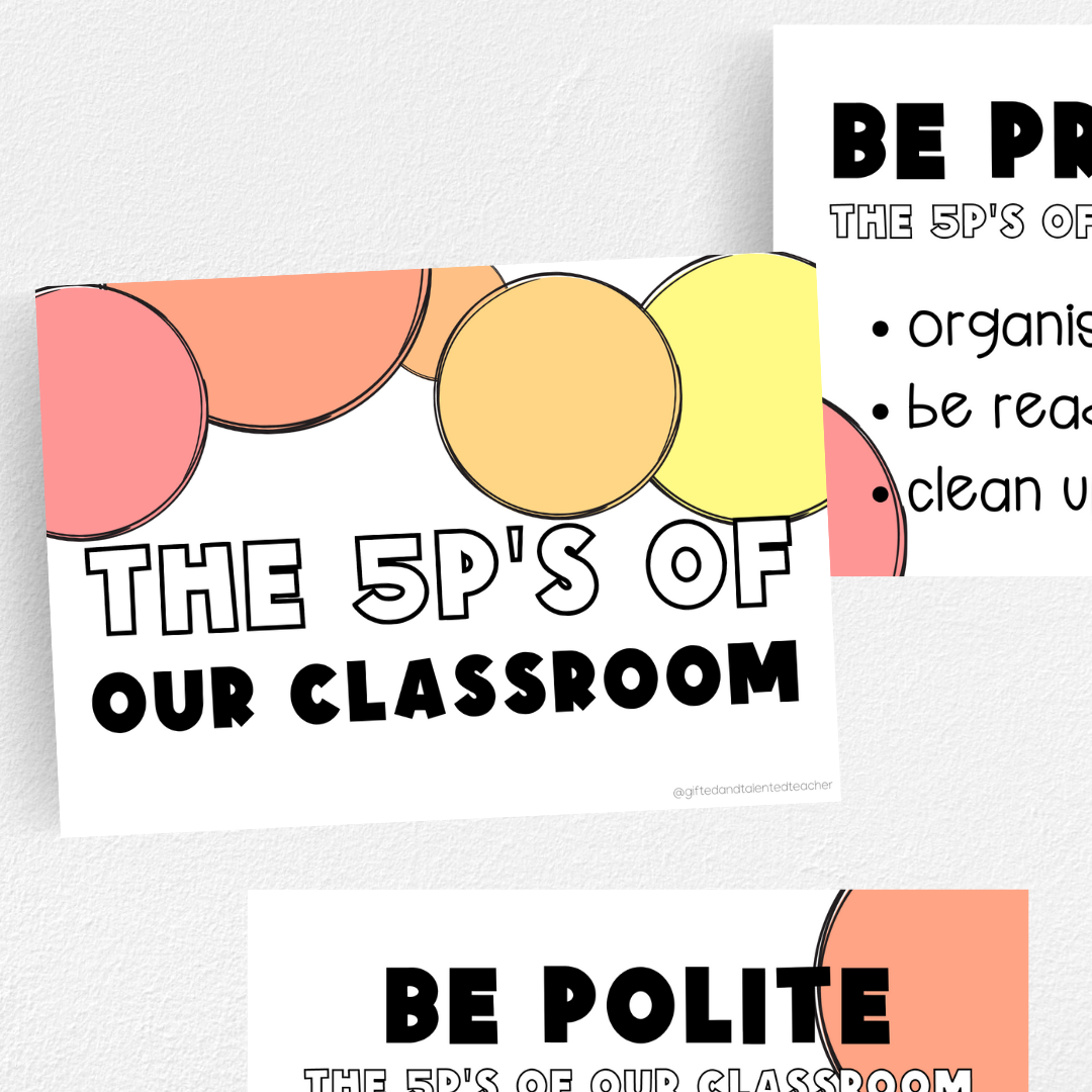 5PS of Learning: Editable - Gifted and Talented Teacher