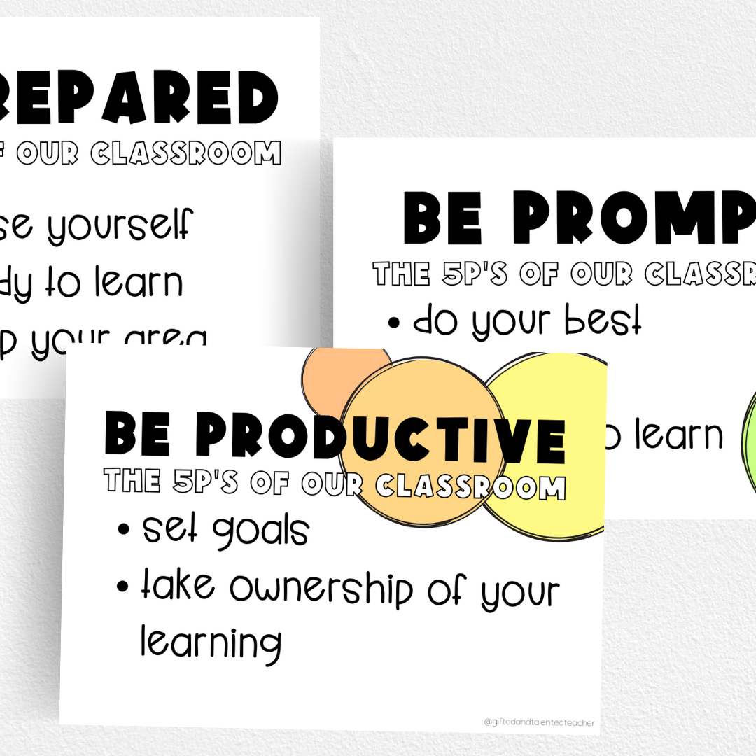 5PS of Learning: Editable - Gifted and Talented Teacher