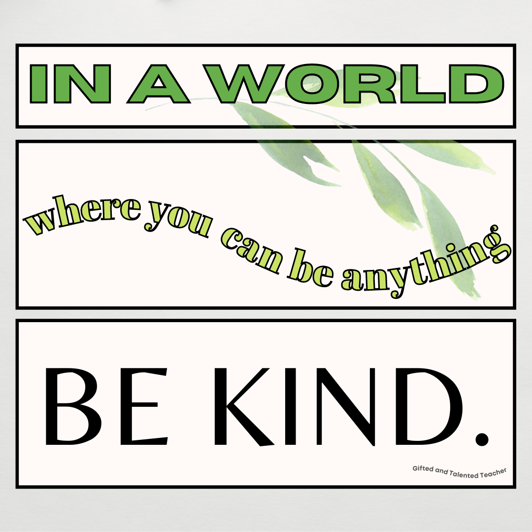 Kindness Wall Display - Leafy Green - Gifted and Talented Teacher