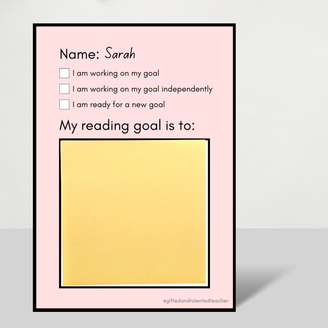 Guided Reading - Let's Set a Goal - Gifted and Talented Teacher