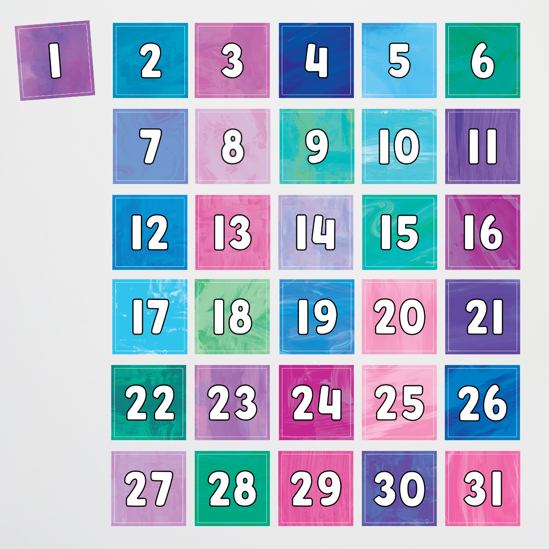 Pete Cromer: Classroom Calendar + Flip Calendar - Cool Colours