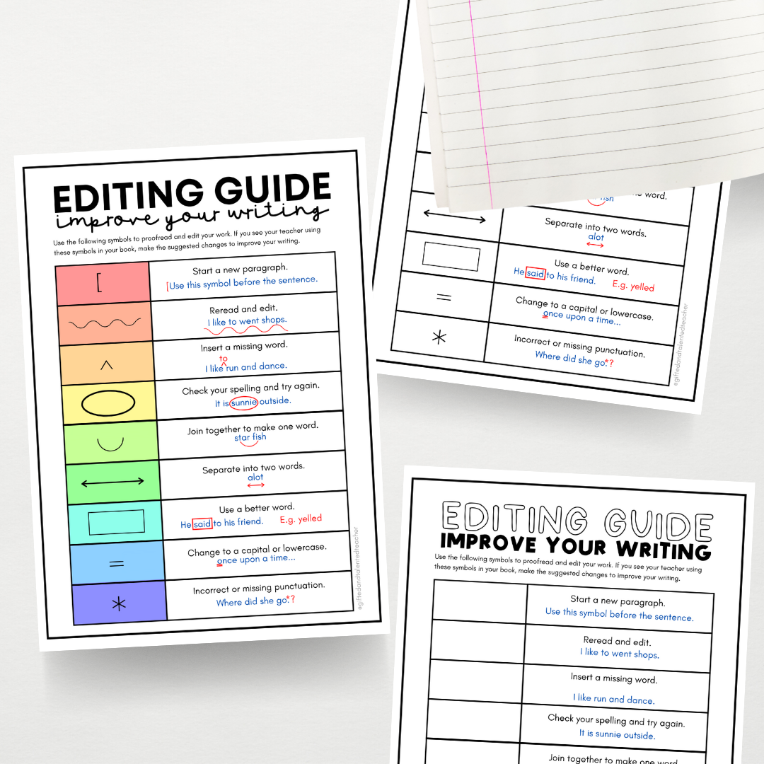 Editing Guide - Gifted and Talented Teacher