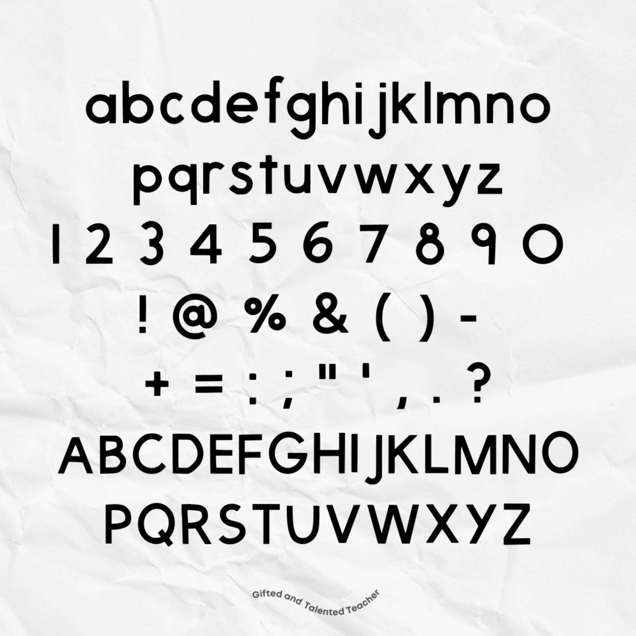 Chisel Regular - GT Font - Gifted and Talented Teacher