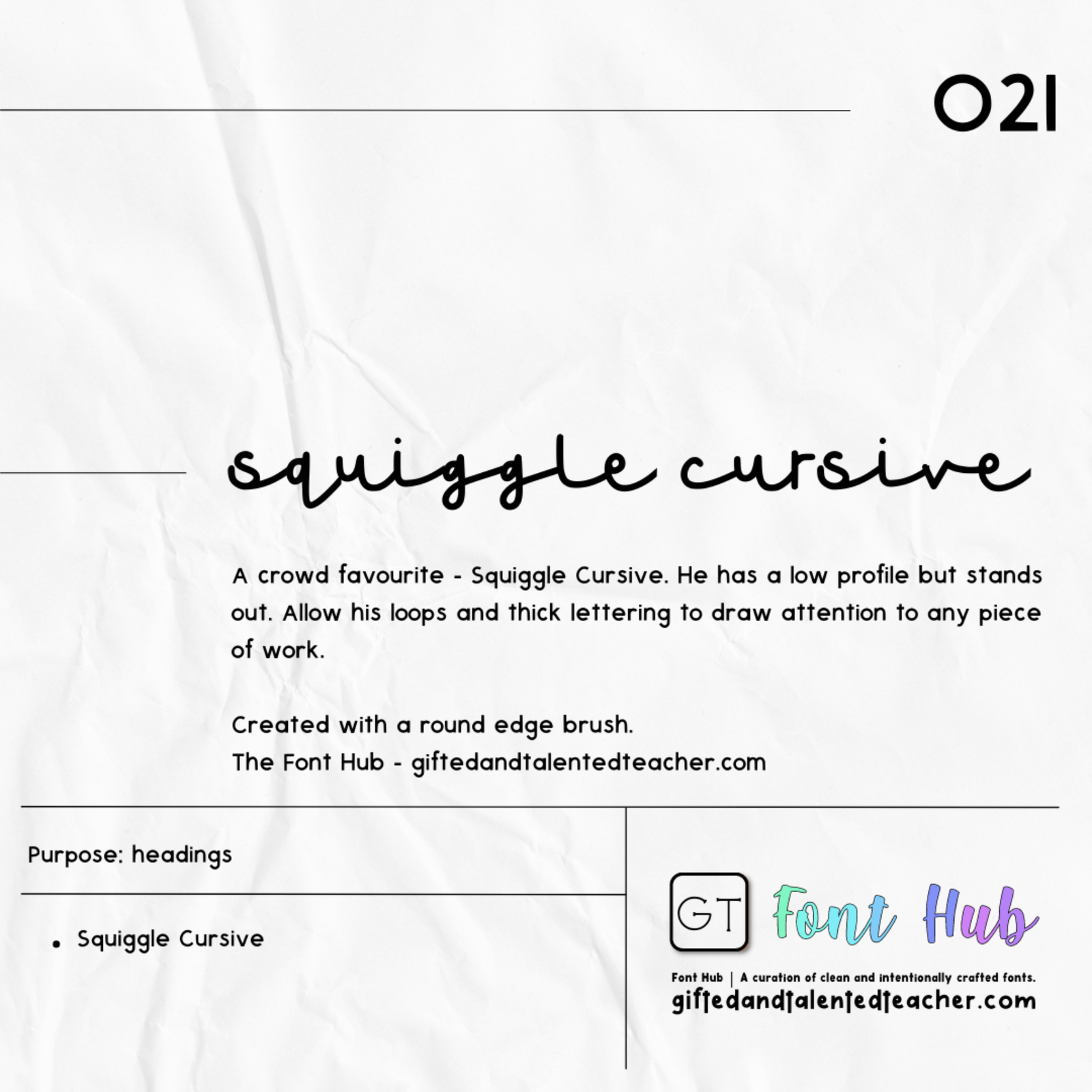 Squiggle Cursive - GT Font | Gifted and Talented Teacher - Teacher ...