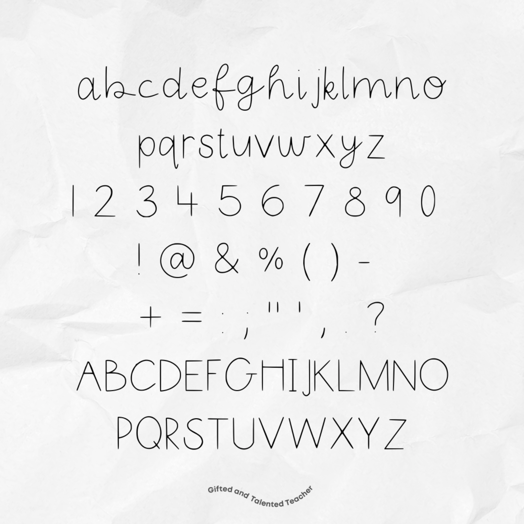 Fiddle Regular - GT Font - Gifted and Talented Teacher