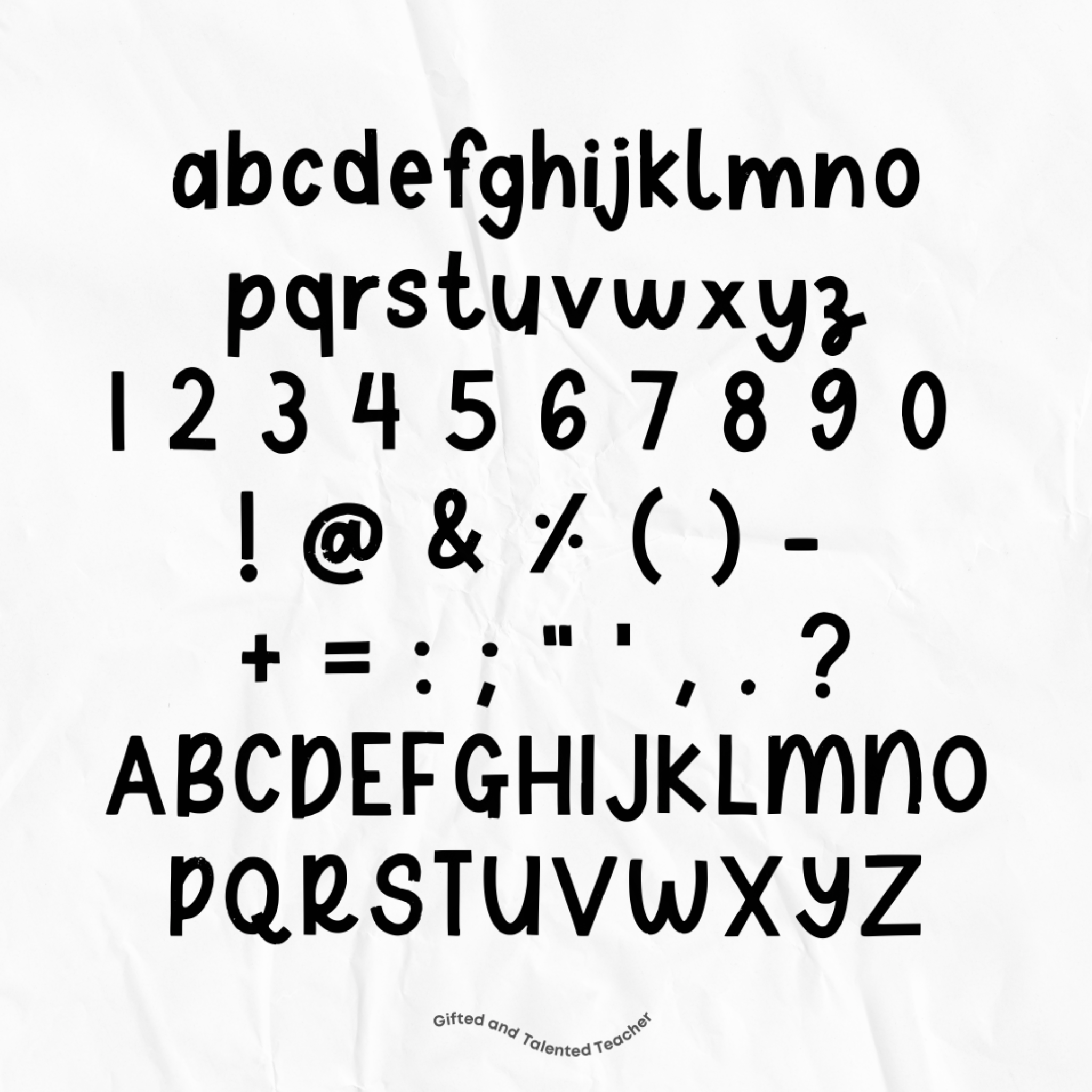 Paint It Regular - GT Font - Gifted and Talented Teacher